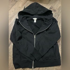 Black zip up hoodie